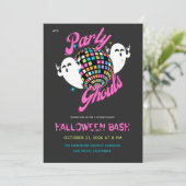 Invitation Fêtards fantômes rétro Halloween (Debout devant)