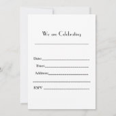 Invitation Fête (Dos)