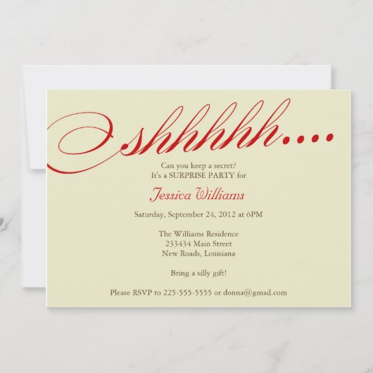 Invitation Fête (Devant)