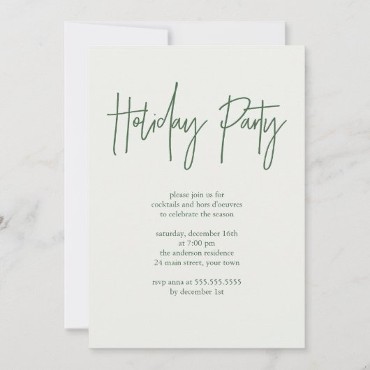 Invitation Fête (Devant)