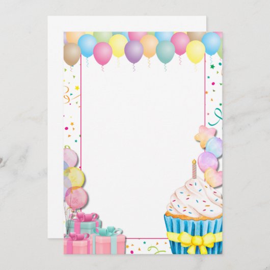 Invitation Fête (Devant / Derrière)