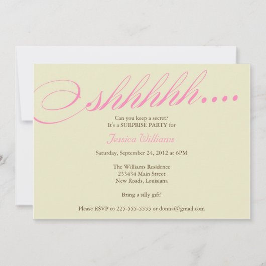 Invitation Fête (Devant)