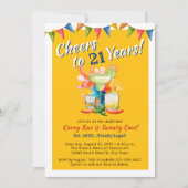 Invitation Fête 21 ans Joyeux 21 ans Moderne (Devant)
