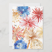 Invitation Fête 4 juillet, Aquarelle (Dos)