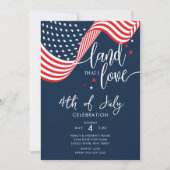 Invitation Fête 4 juillet USA (Devant)