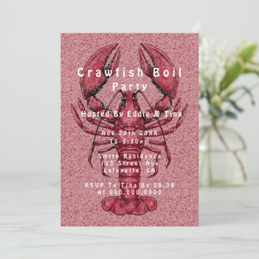 Invitation Fête à ébullition à la main (Debout devant)