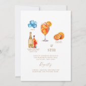 Invitation Fête à la Chambre Fête des mariées Aperol Spritz (Dos)