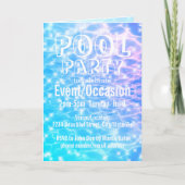 Invitation Fête à la piscine Fête à la plage Fête d'été vague (Devant)