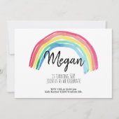 INVITATION FÊTE À LA PLUIE, ANNIVERSAIRE À LA PLUIE D'EAU, SI (Devant)