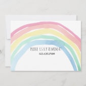 INVITATION FÊTE À LA PLUIE, ANNIVERSAIRE À LA PLUIE D'EAU, SI (Dos)