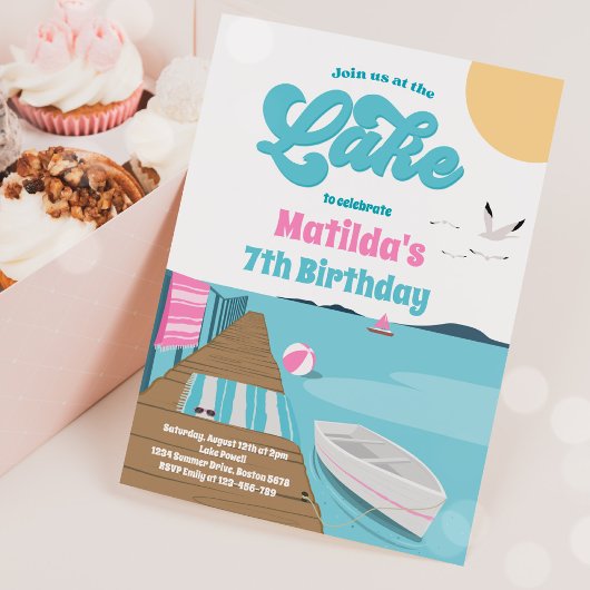 Invitation Fête À L'Anniversaire Du Bateau D'Eté Du Lac