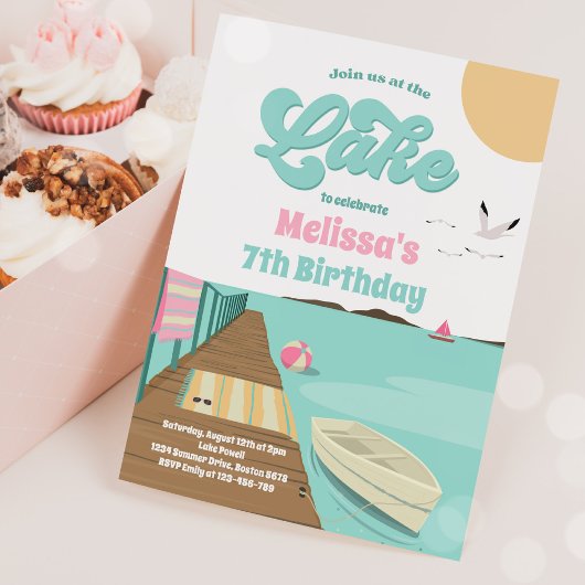 Invitation Fête À L'Anniversaire Du Bateau D'Eté Du Lac
