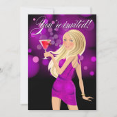 Invitation Fête à n'importe quel but violet (Devant)