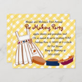 Invitation Fête à tarte (Devant / Derrière)