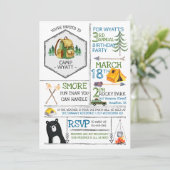 Invitation Fête à thème - Badges & Icônes (Debout devant)