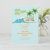 Invitation Fête à thème Big One, Beach et surf (Debout devant)