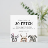 Invitation Fête à thème chiot So Fetch (Debout devant)