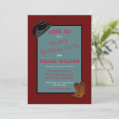 Invitation Fête à thème Cowboy (Debout devant)