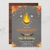 Invitation Fête à thème du camp d'automne (Devant / Derrière)