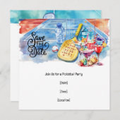 Invitation Fête à thème du Pickleball (Devant / Derrière)