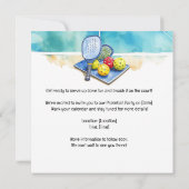 Invitation Fête à thème du Pickleball (Dos)