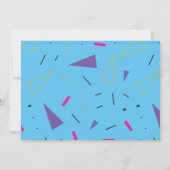 Invitation Fête à thème rétro années 80 sur mesure avec un ch (Dos)