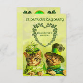 INVITATION FÊTE À THÈME ST.PATRICK POUR CHATS IRLANDAIS DE ST (Devant / Derrière)