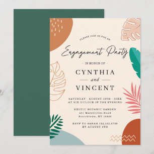 Invitation Fête Abstraite d'été tropicale moderne