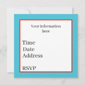Invitation Fête amusante de crabe de plage (Dos)