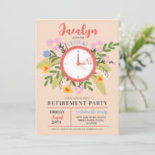 Invitation Fête amusante et florale de retraite des femmes en (Debout devant)