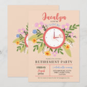 Invitation Fête amusante et florale de retraite des femmes en (Devant / Derrière)
