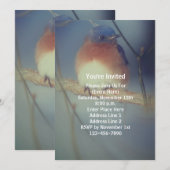 Invitation Fête Animale de Merlebleu Hivernal (Devant / Derrière)