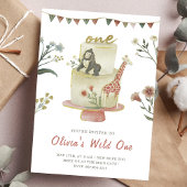 Invitation Fête Animaux Cake l Wild Un 1er anniversaire