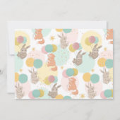 Invitation Fête Animaux Colorful Anniversaire de enfant Party (Dos)