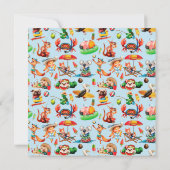 Invitation Fête Animaux de plage (Dos)