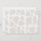 Invitation Fête Animaux Giraffe Photo Anniversaire (Dos)