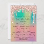 Invitation Fête Anniversaire 16e Rose des lèvres Kiss Parties (Dos)