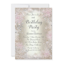Fête Anniversaire Beige or Pink Winter Wonderland
