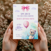Invitation Fête Anniversaire de enfant à thème d'ours