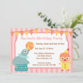 Invitation Fête Anniversaire de enfant - Clown de cirque et l (Debout devant)