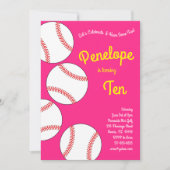 Invitation Fête Anniversaire de enfant De Baseball Sports Fil (Devant)