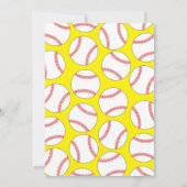 Invitation Fête Anniversaire de enfant De Baseball Sports Fil (Dos)