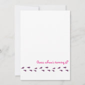 Invitation Fête Anniversaire de enfant de Chouette florale ré (Dos)