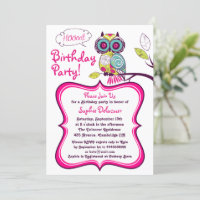 Fête Anniversaire de enfant de Chouette florale ré