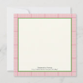 Invitation Fête anniversaire de enfant de choux du printemps (Dos)