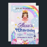 Invitation Fête anniversaire de enfant de fille Rainbow Cadea<br><div class="desc">Cette carte "Cadeaux de fête anniversaire de enfant de fille Rainbow" est pour les filles de fêter leur anniversaire,  cette carte d'invitation est de présenter cette fête à la famille et aux amis pour s'amuser avec les enfants.</div>