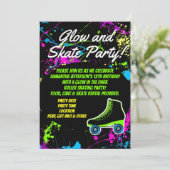 Invitation Fête Anniversaire de enfant de patinage à rouleaux (Debout devant)