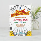 Invitation Fête Anniversaire de enfant de style magazine de b (Debout devant)