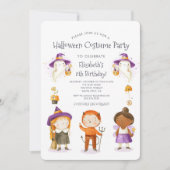 Invitation Fête Anniversaire de enfant du costume d'Halloween (Devant)
