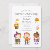 Invitation Fête Anniversaire de enfant du costume d'Halloween (Devant)
